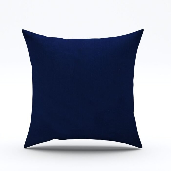 block print dark blue pillow cover, size 25inch*25inch on white background