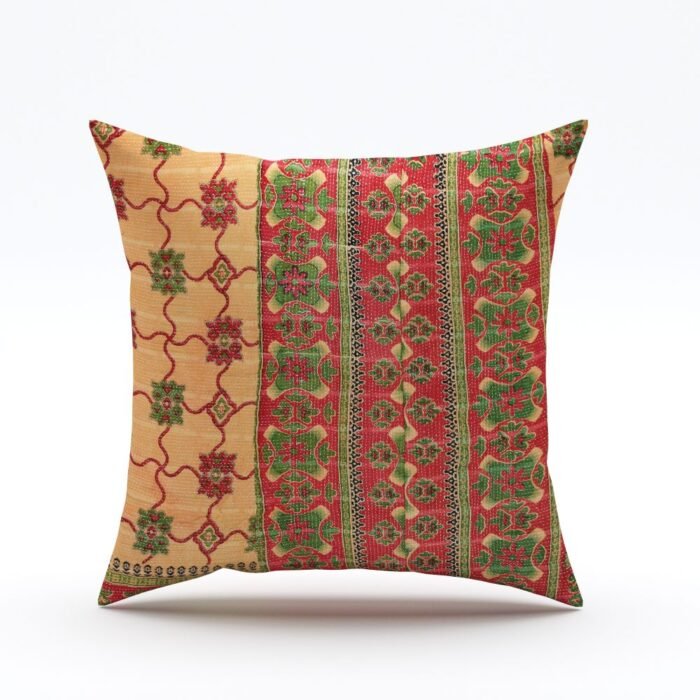 block print pillow cover, on white background