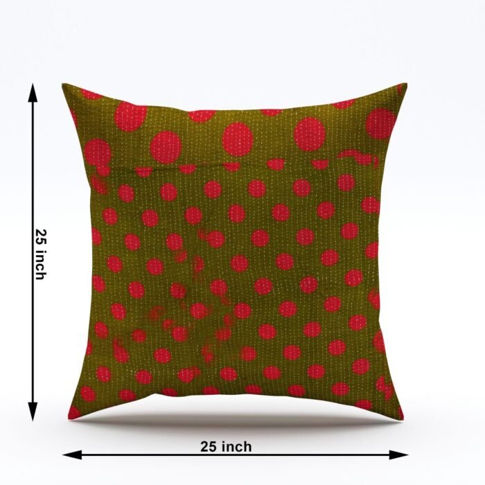 block print pillow cover, size 25inch*25inch on white background